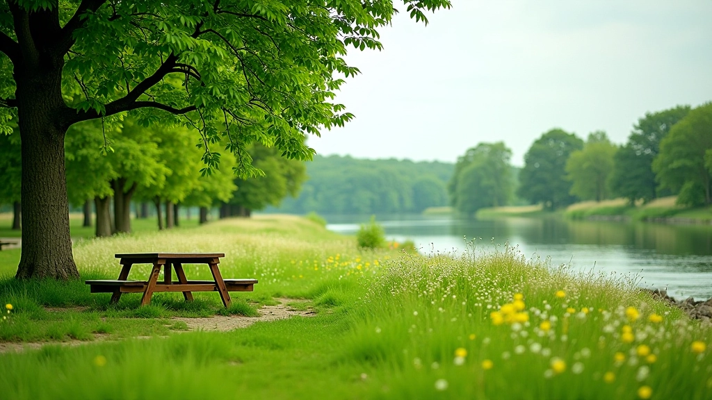 Riverside picnic meadow